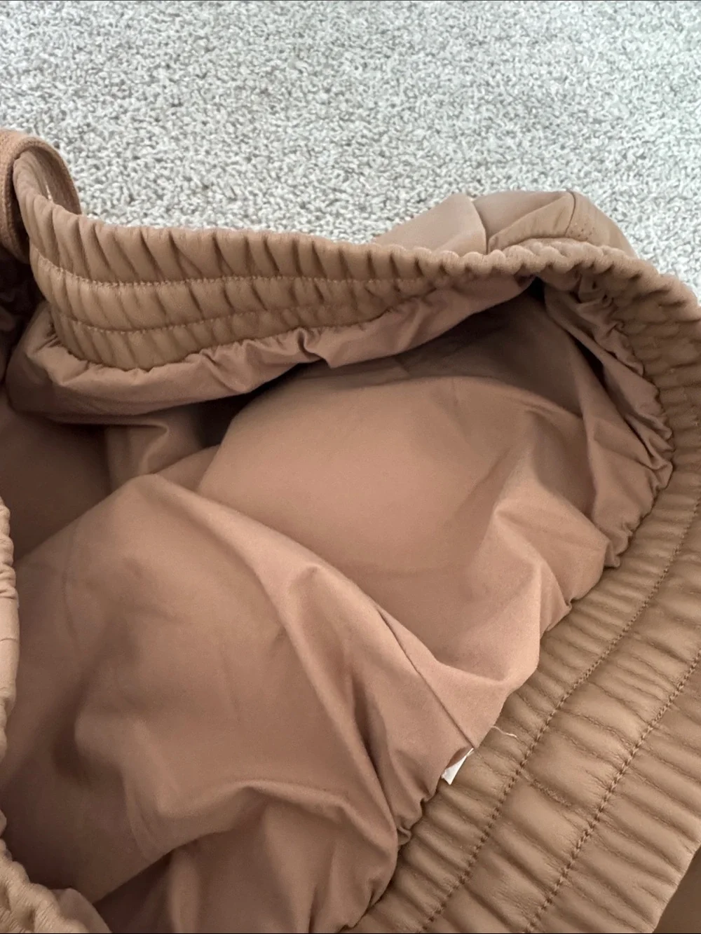 Alo brown leather joggers